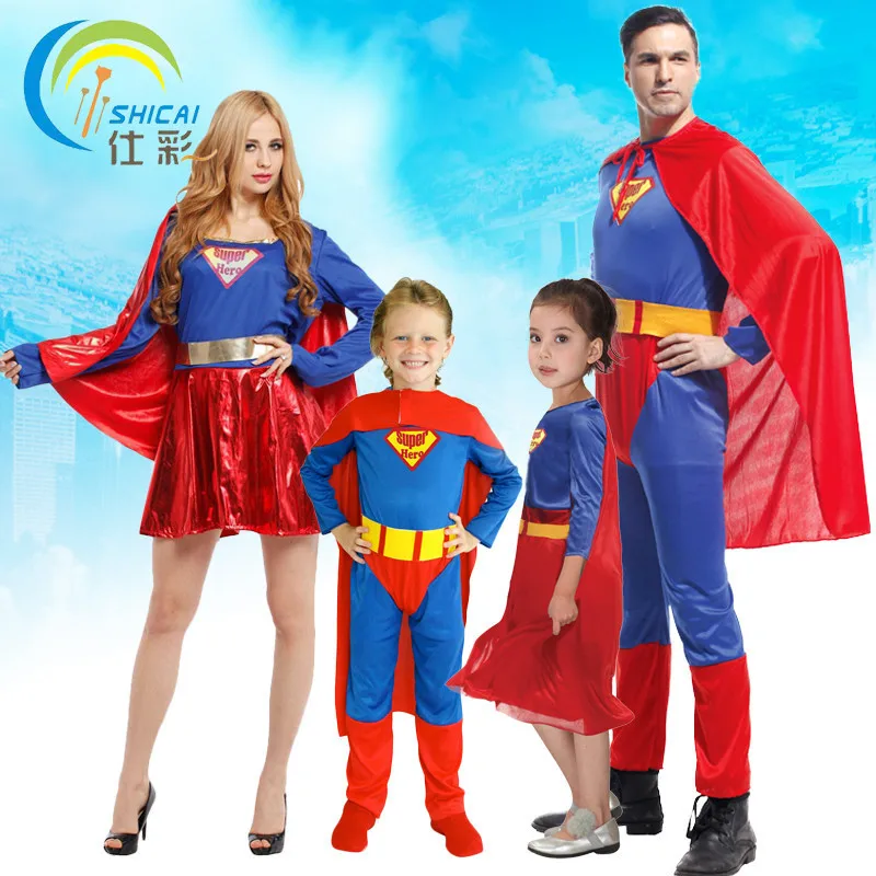Free shipping heroic Superman suit adult men and women dance parties