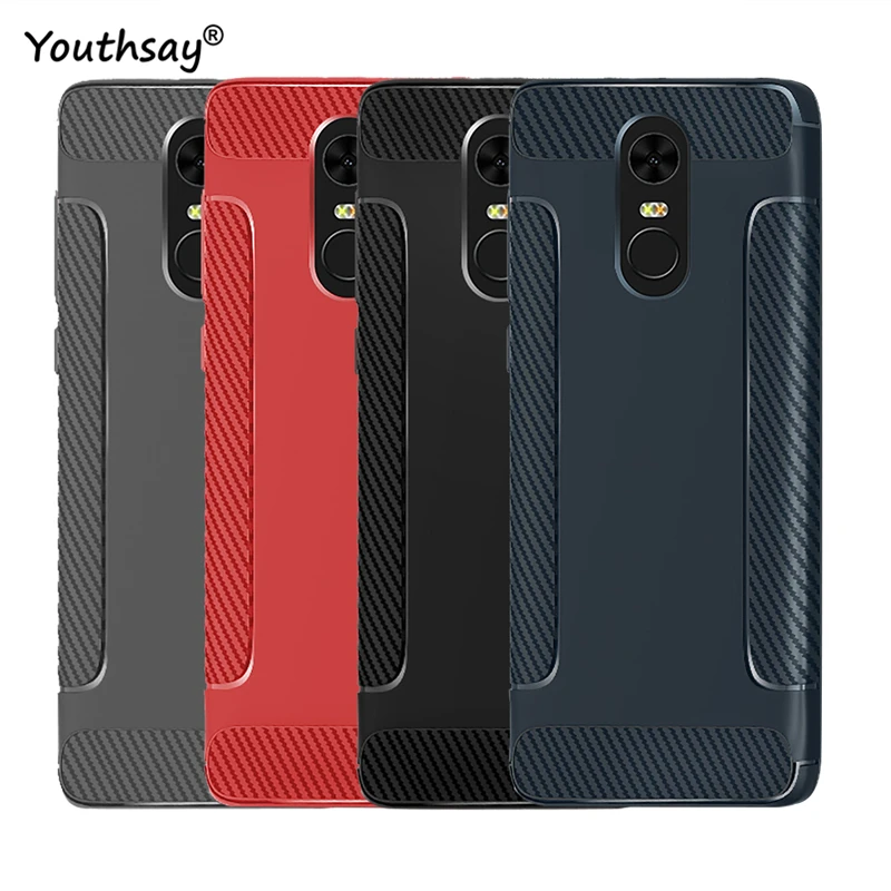 For Cover Xiaomi Redmi Note 4X Case Anti-Knock Matte Soft Carbon fiber Wing TPU Protective Shell Phone |