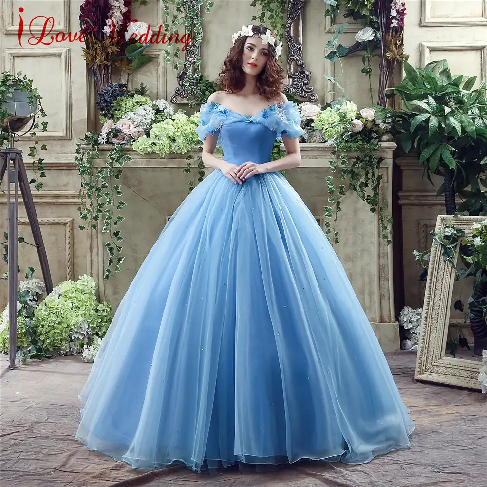 cinderella blue homecoming dress