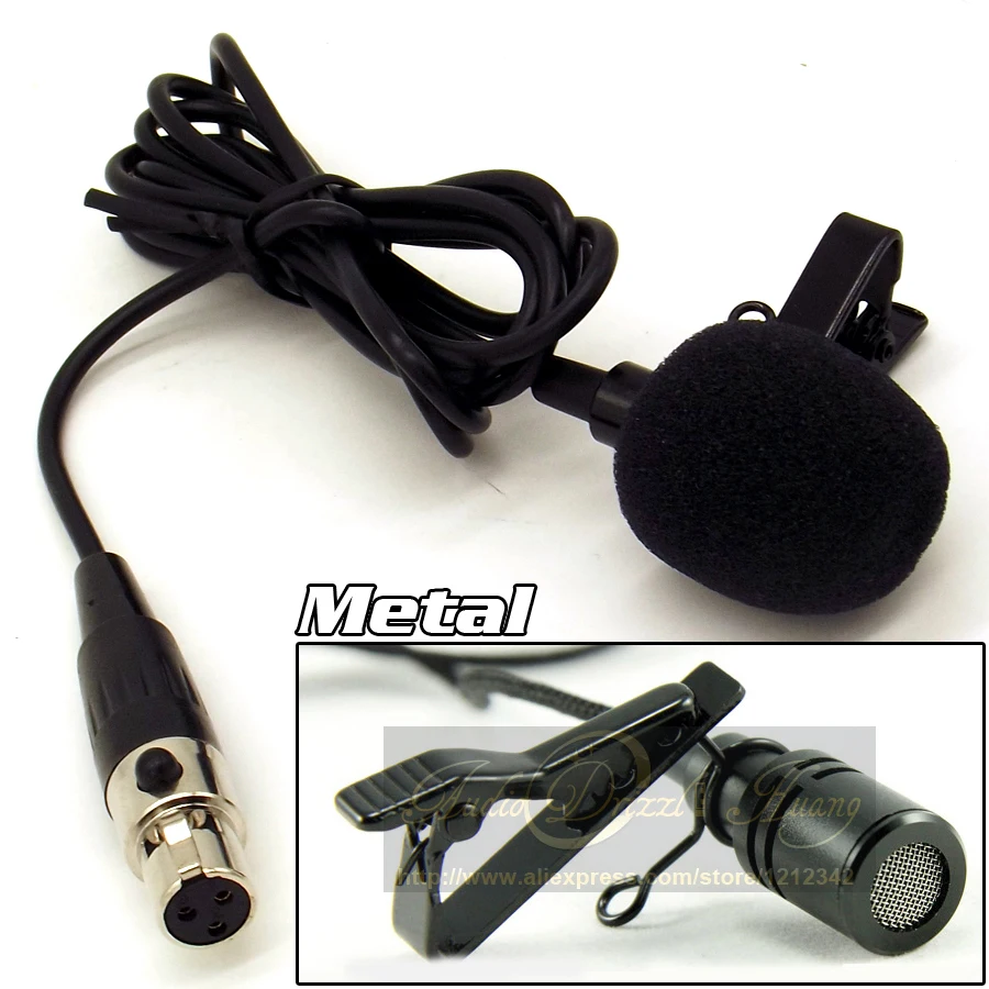 Профессиональный микрофон Lapela Mini XLR 3 Pin TA3F зажим для галстука петличный нагрудный