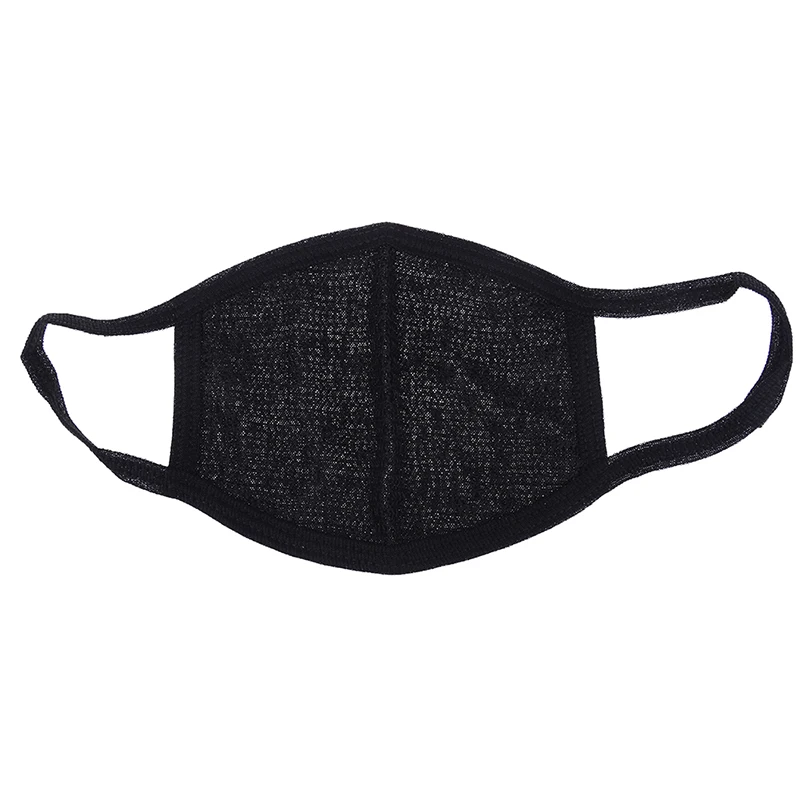 Черный хлопок РМ2, 5 противодымная Пылезащитная маска, фильтр для носа, Ветрозащитная маска для лица от бактерий, гриппа, тканевый респиратор, шерстяная маска для рта