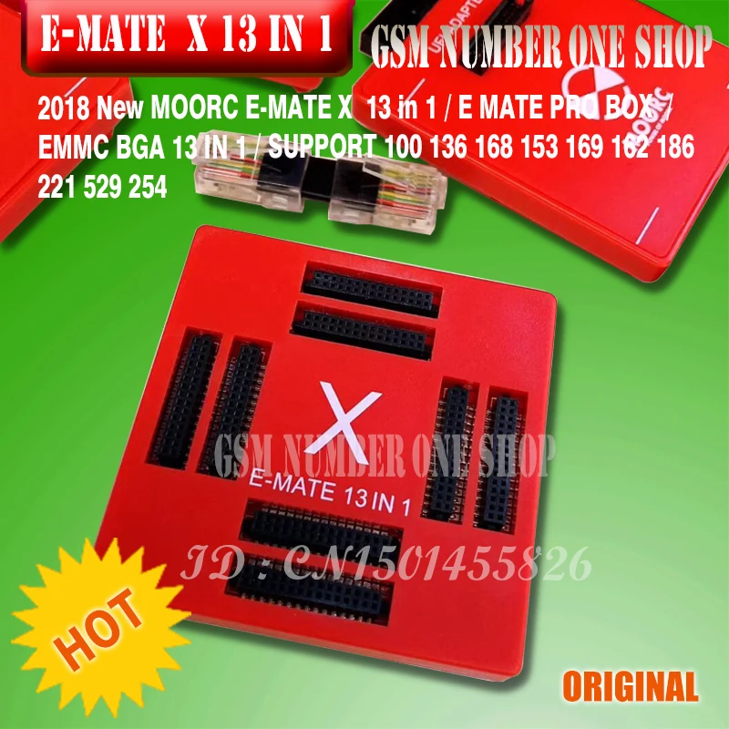 Оригинальный ewest эмате box E-mate X EMMC BGA 13 в 1 Поддержка BGA100/136/168/153/169/162/186/221/529/254 для легкий JTAG плюс UFI коробка