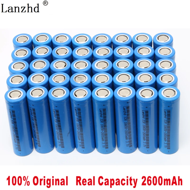 

40PCS 2019 Battery for samsung 18650 Li ion 3.7V Rechargeable batteries 18650 2600maH ICR18650 26F Battery for flashlight