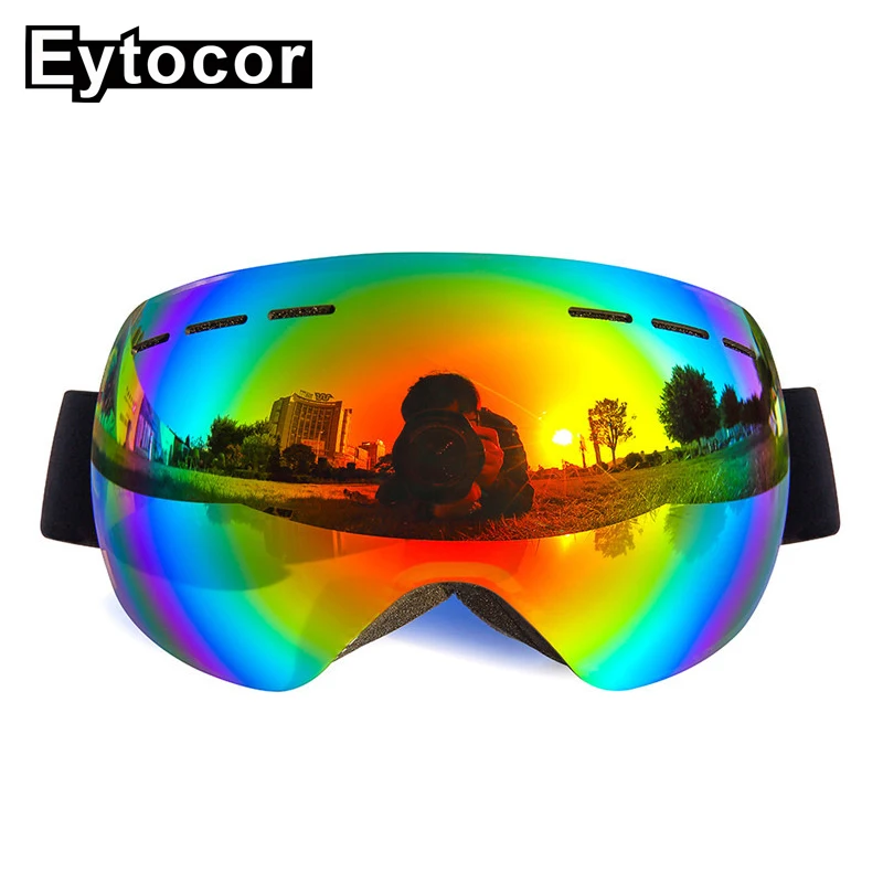 Anti-niebla UV400 gafas de esquí 2 en 1 con magnético de uso Dual de la lente para hombres y mujeres esquí Snowboard gafas de esquí nieve gafas EYTOCOR