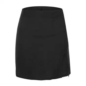 

Fashion Striped High Waist Mini Skirts Women Zipper Split Stretchy Bodycon Sexy Slim Casual Ladies Skirt Summer