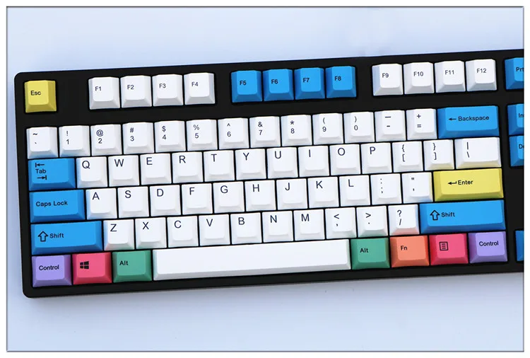 PBT краска Sub колпачки Мел ANSI Cherry MX ключ Набор для 60%/TKL 87/104/108 MX механическая клавиатура подходит Anne iKBC Akko X уточка