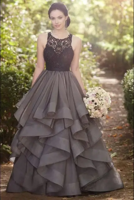 black grey gown