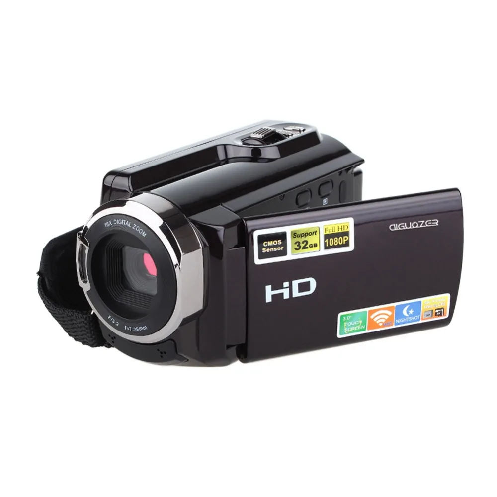 

1080p 16x HDV-5053STR Portable Camcorder Full HD Digital Zoom Digital Video Camera Recorder DVR with Wifi Max.20MP Touch Screen