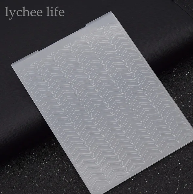 Lychee Plastic Embossing Map Voor Scrapbook Template Stempel Card Maken