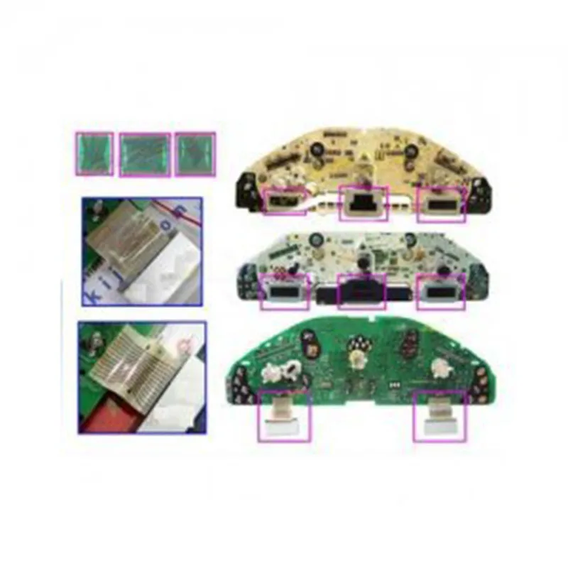 Mercedes benz instrument ribbon Cable 3 separate displays LCD