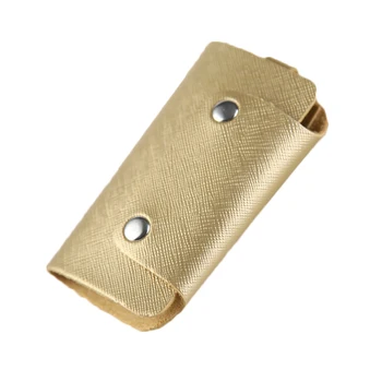 

Unisex Solid Color Mini Double Button Rectangle Home Car Key Case Wallet Gift