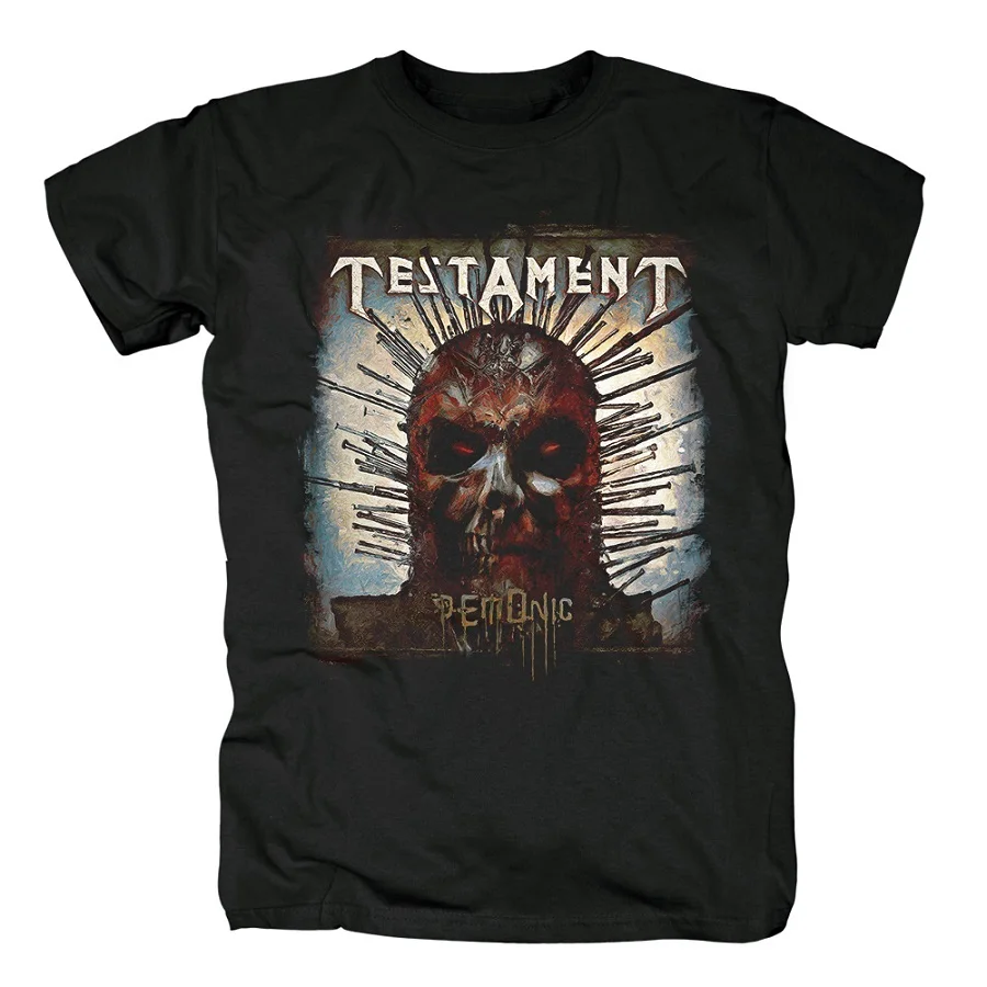 12 вариантов дизайна завет рок бренд рубашка Винтаж 3D демонический череп Hardrock тяжелый thrash Металл хлопок футболка camiseta уличная - Цвет: 12