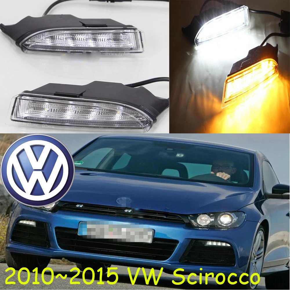 For Scirocco day light 2010-2015 Turn Yellow Signal Style Relay Waterproof 12V Car LED DRL Daytime Running Light Daylight | Автомобили и