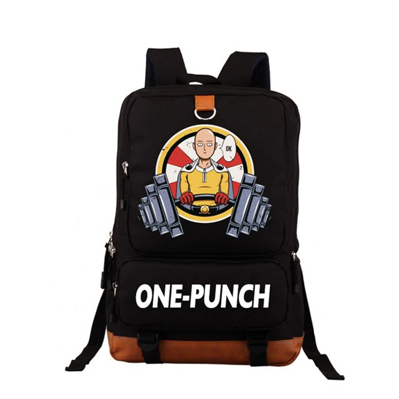 Японский аниме ONE PUNCH-MAN рюкзак с принтом Сайтама Косплей школьный рюкзак парусиновые сумки для ноутбука Мультяшные школьные сумки Дорожная сумка