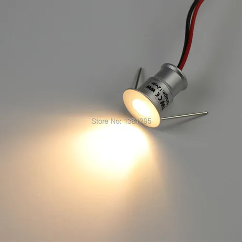 1W 미니 LED 스포트라이트 천장 작은 오목한 스포트 라이트 쇼케이스 버랜더 주방 주각 단계 벽 계단 램프 12V 조도 조절 가능 4