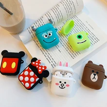 Милый мягкий силиконовый чехол с объемным рисунком для Apple Airpods, чехол для наушников AirPods, чехол для наушников, аксессуары для наушников(China)