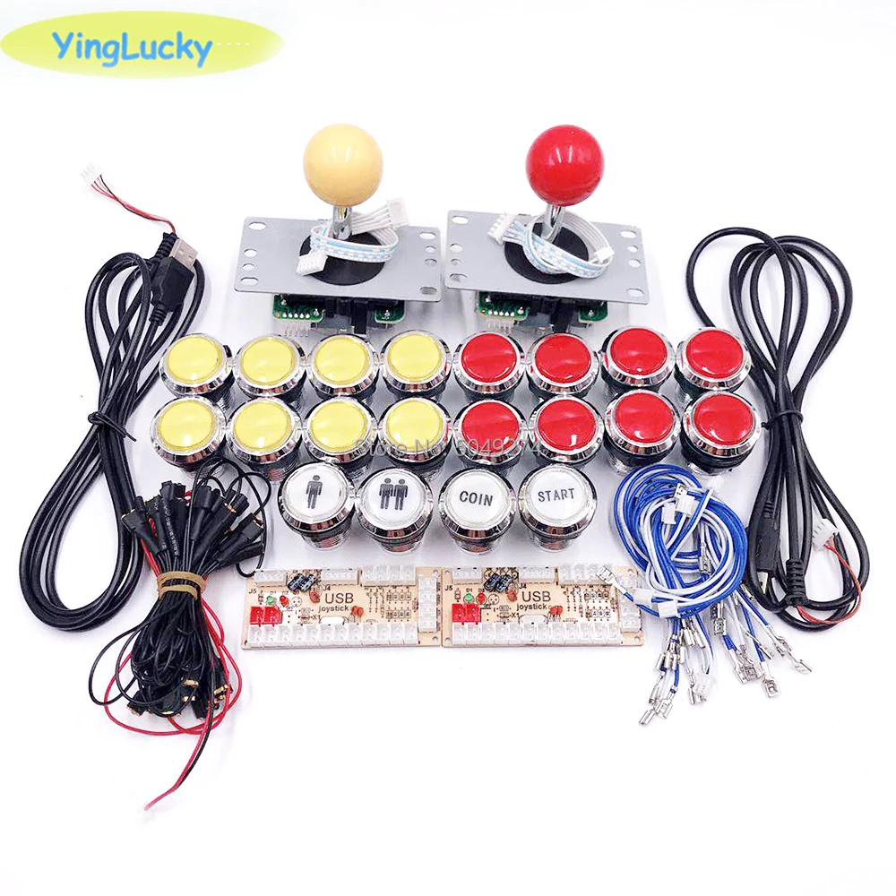  Arcade Joystick DIY Kit Zero Delay Arcade DIY Kit 2 Players Keyboard USB Encoder To PC SANWA Joysti - 33041334449