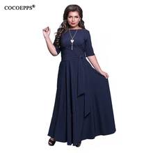 COCOEPPS Plus Size Women Long Floor Dress Autumn Large Size 5XL 6XL Maxi Dress Elegant Party Club Sexy Big Size Open back dress