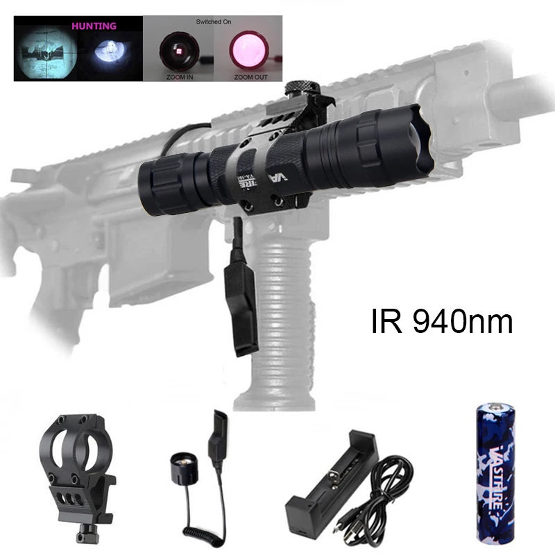 

Ultra Bright New 7W IR 940nm Night Vision Infrared Zoom LED Flashlight Hunting Camping Tactical Linternas Linternas Torch Light