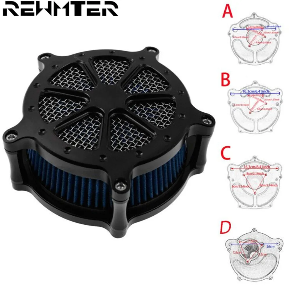 

Air Filter Motorcycle Air Cleaner Intake System For Harley Softail 2018 XL Sportster 2004-2019 Touring Road Glide 2008-2016