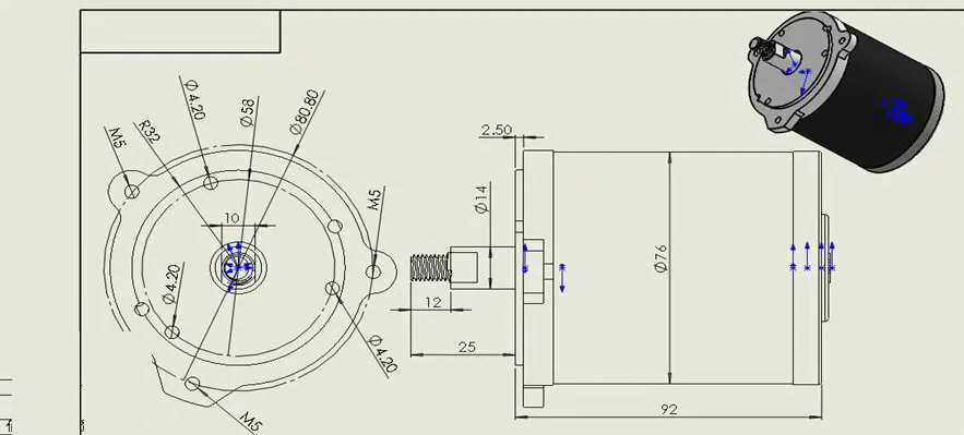 DC 12 V/300 W 24 V/400 W 48 V/600 W DC электрическая косилка резак мотор/DIY Аксессуары