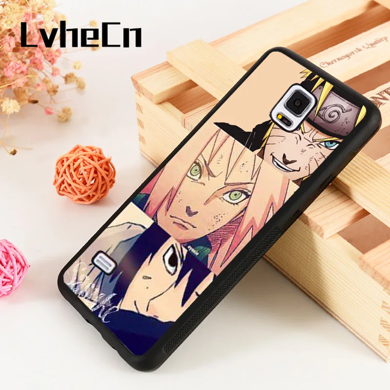 

LvheCn S3 S4 S5 Phone Cover Cases For Samsung Galaxy S6 S7 S8 S9 egde plus Note 4 5 8 9 Naruto Sakura Sasuke Team Protective