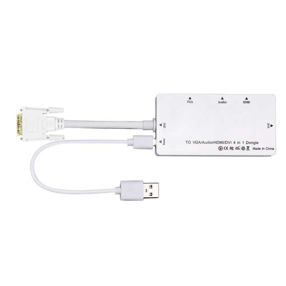 Dvi 24 + 1 для конвертер-Переходник VGA dvi hdmi 4 к адаптер 3,5 мм jack и видео кабель hdmi концентратор многопортовый 4in1 конвертер для HDTV мониторы