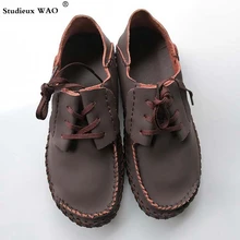 Новинка; Стильная мужская обувь в ковбойском стиле; красивая кожаная обувь; мужские мокасины ручной работы на плоской подошве; прогулочная обувь для молодых людей; большие размеры; Классические мягкие туфли