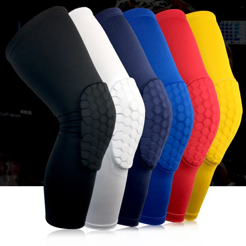 Hex Basketball Knee Protection Protector Compression Leg Sleeve Pad Sports Gear 