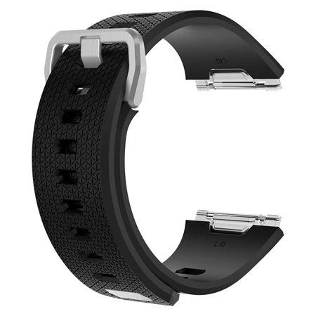 Силиконовый Браслет для Fitbit Ionic Smart сменный ремешок для наручных часов спортивный браслет маленький большой размер умные аксессуары - Цвет: Black