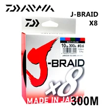 Daiwa оригинальная J-BRAID X8 300 м/330Yds оригинальная 8 плетеная леска из мононити рыболовная ПЭ плетеная леска 10-60lb Сделано в Японии