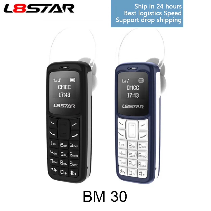 L8STAR BM30 أحدث المزدوج سيم TF بطاقة سيارة لاسلكية سماعة رأس بخاصية البلوتوث المحمول المسجل باليد شحن سماعة مصغرة صغيرة الهاتف المحمول