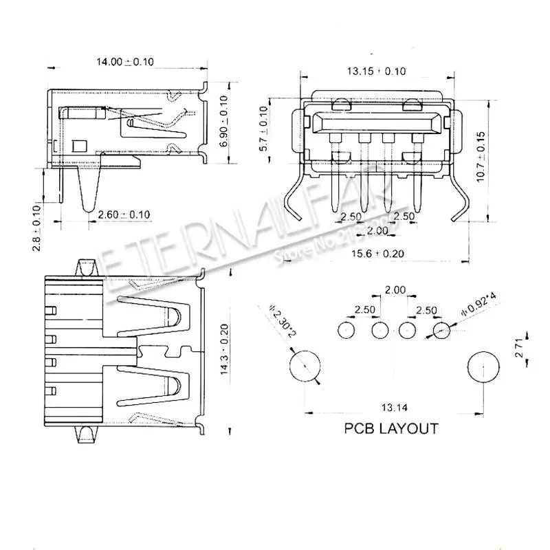 Мини-usb 2,0 V8 Тип B микро плоскостопие 5PIN после 2PIN сварки прямой вертикальный разъем иглы сварки провода PCB DIY