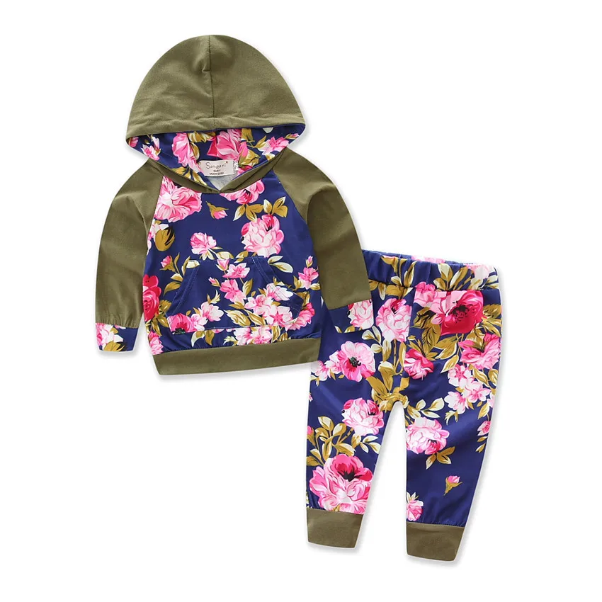 Одежда для маленьких девочек; весенние топы с капюшоном и длинными рукавами; толстовка с леопардовым цветочным принтом; одежда для малышей; головная повязка для новорожденных; спортивный костюм