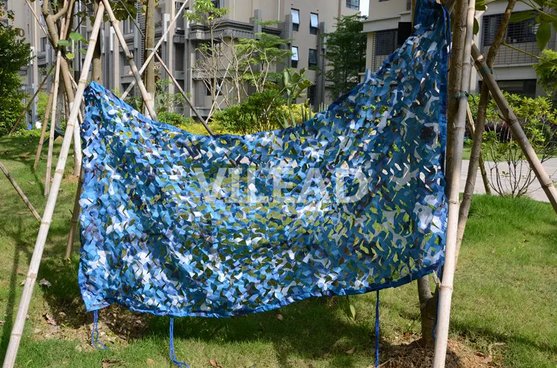 

VILEAD 2.5M*9M Camouflage Netting Gazebo Netting Blue Camo Netting for Event Shelter Activity Decoration Portable Car Canopy