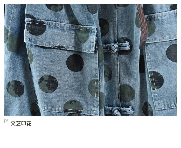 Юбка в горошек с большим карманом и пряжкой, джинсовая юбка, Женская юбка, лето, с поясом, 96061 lpp