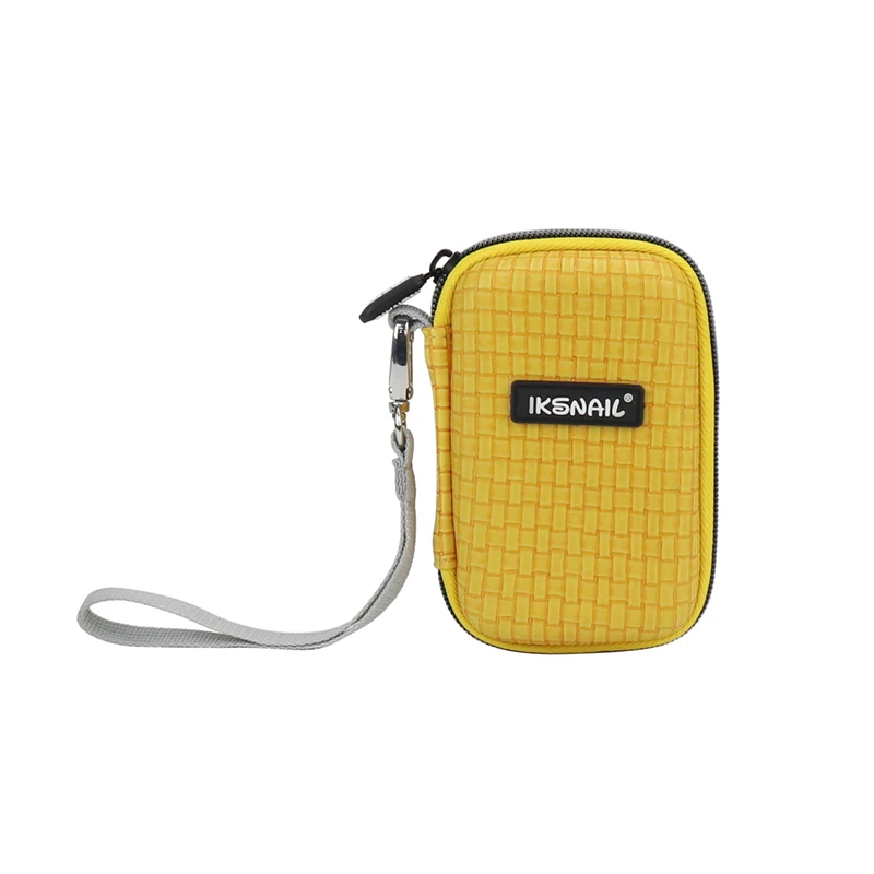 IKSNAIL Shockproof Hard Drive Carrying Earphone Case Pouch Bags For 3 Size Portable External HDD Power Bank Cable Accessories - Цвет: M YELLOW