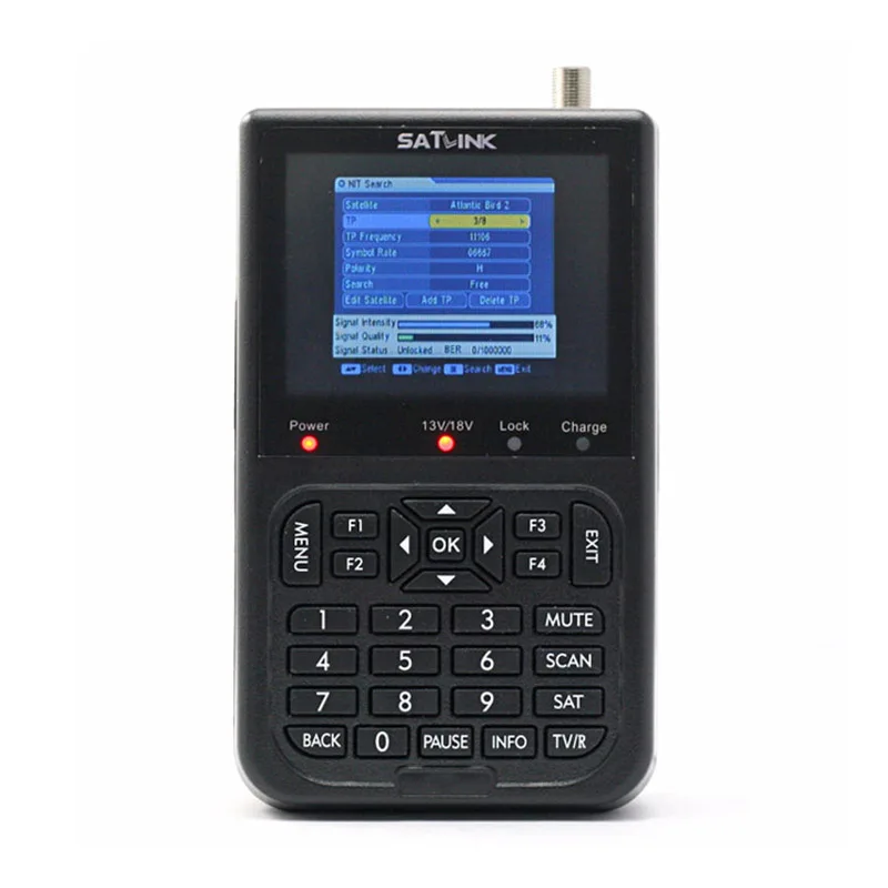 

Digital LCD Satellite Finder Meter Plus Download And Watch All FTA Digital Satellite Channels On Colour LCD Satlink WS-6906