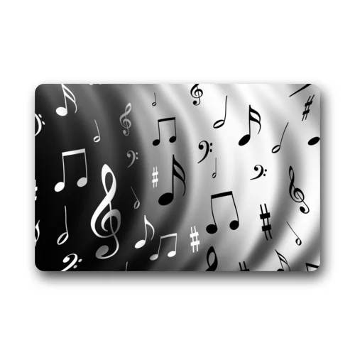 

Memory Home Music Notes Pattern Machine-Washable Non-Slip Doormat Kitchen Mats Living Room Bath Carpet Bedroom Rugs