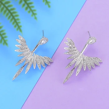 

33*43 mm Unique Irregular Shape Cubic Zirconia Jewelry Statement Earrings Jewelry For Women Daily Wear pendientes mujer moda