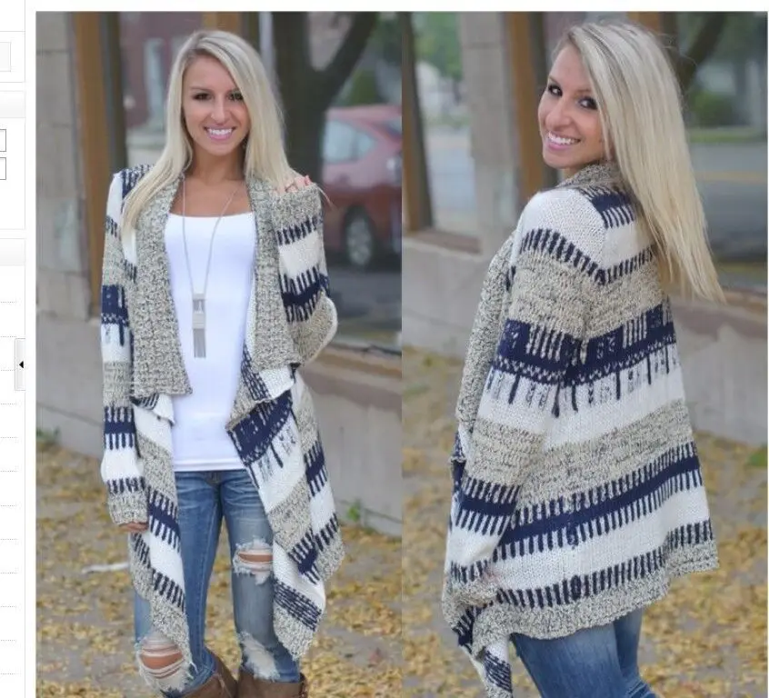 

Women 2018 Irregular Geometric Printed Cardigan Open Front Loose Aztec Sweaters Jumper Outwear Jackets Coat Tops