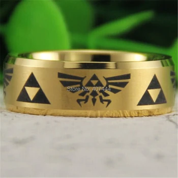 

Free Shipping USA UK Canada Russia Brazil Hot Sales 8MM Satin new GP Bevel Comfort Fit Legend of Zelda New Tungsten Wedding Ring