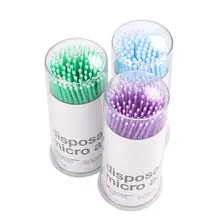 100 шт./кор. одноразовые ватные палочки микро кисть клей для наращивания ресниц удаление макияжа инструменты для макияжа глаз Макияж