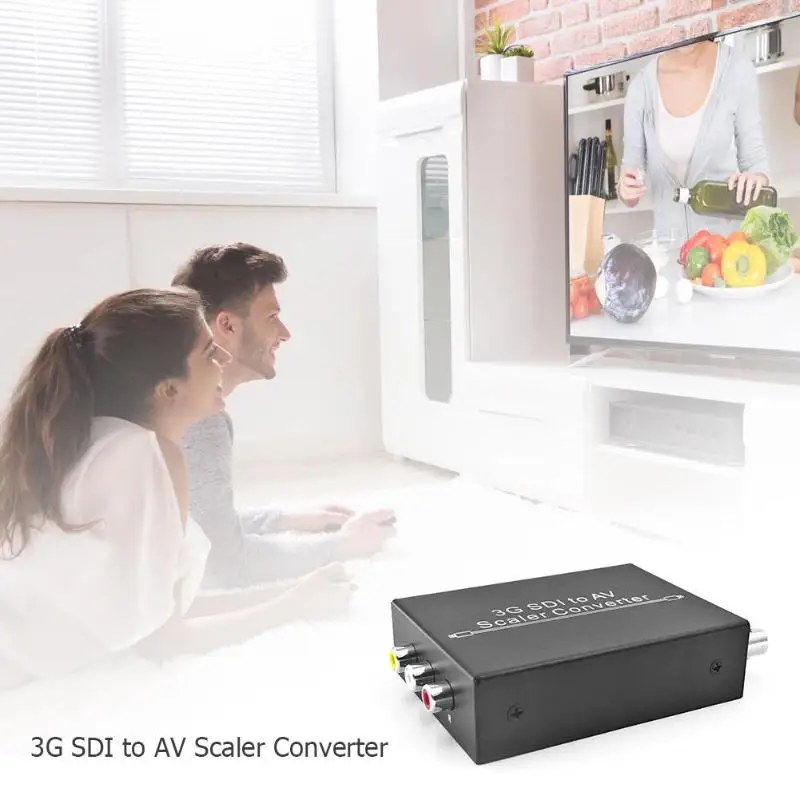 3G Sd&Isd Hd To Composite Rca Video+ L/R Analog Stereo Audio Converter Scaler(Eu Plug