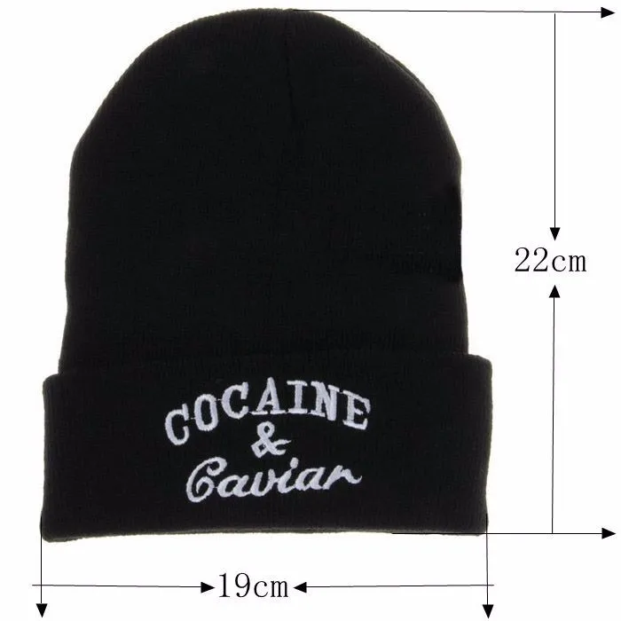 Унисекс зимняя мода Cocain& Caviar Beanie хип-хоп шапка вязаные Повседневные шапки Gorro для мужчин и женщин хлопковая спортивная шапка Gorras