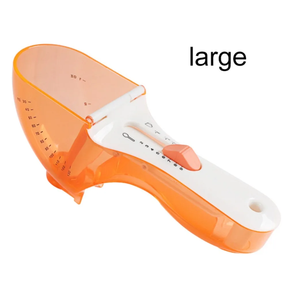 

Adjustable Measuring Spoon Plastic with Scale 30-130ml Kitchen Measuring Cup Milk Coffee Ice Cream Spoons Messure Tools 5-30ml