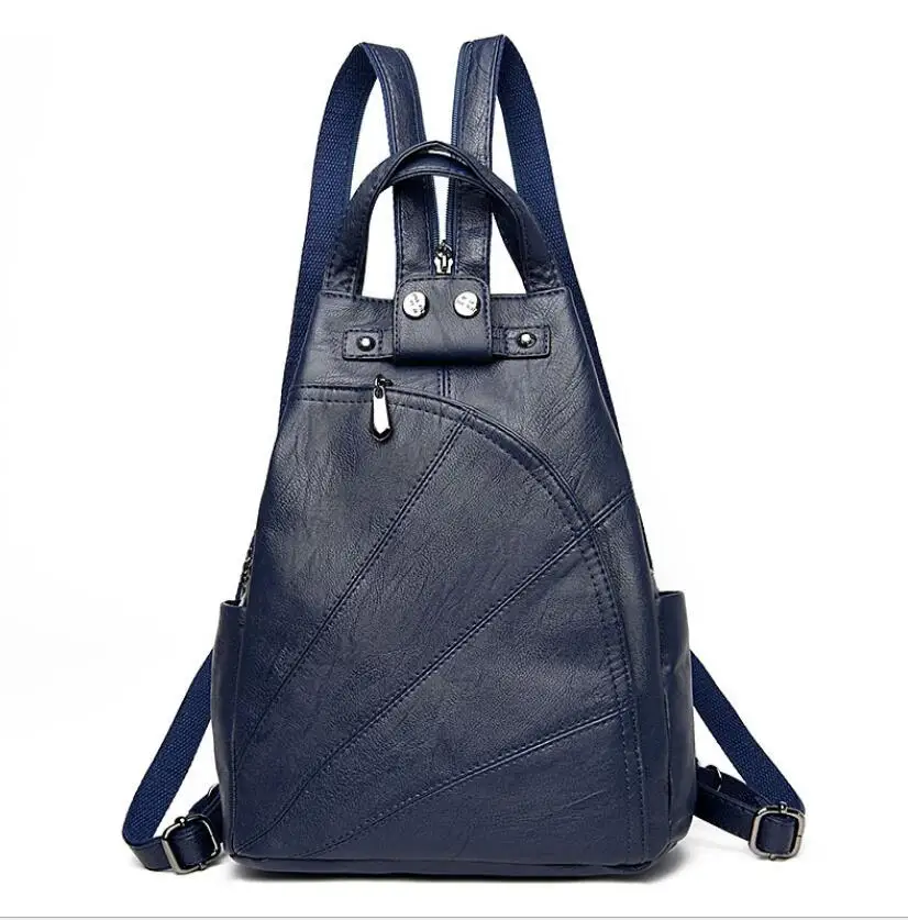 Женские рюкзаки для отдыха, женские рюкзаки из искусственной кожи, женские школьные сумки через плечо для девочек-подростков, рюкзак для путешествий LL16 - Цвет: LL16-BLUE