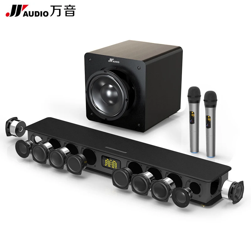 Саундбар Bluetooth 300K для телевизора с сабвуфером S9 беспроводной микрофон K TV