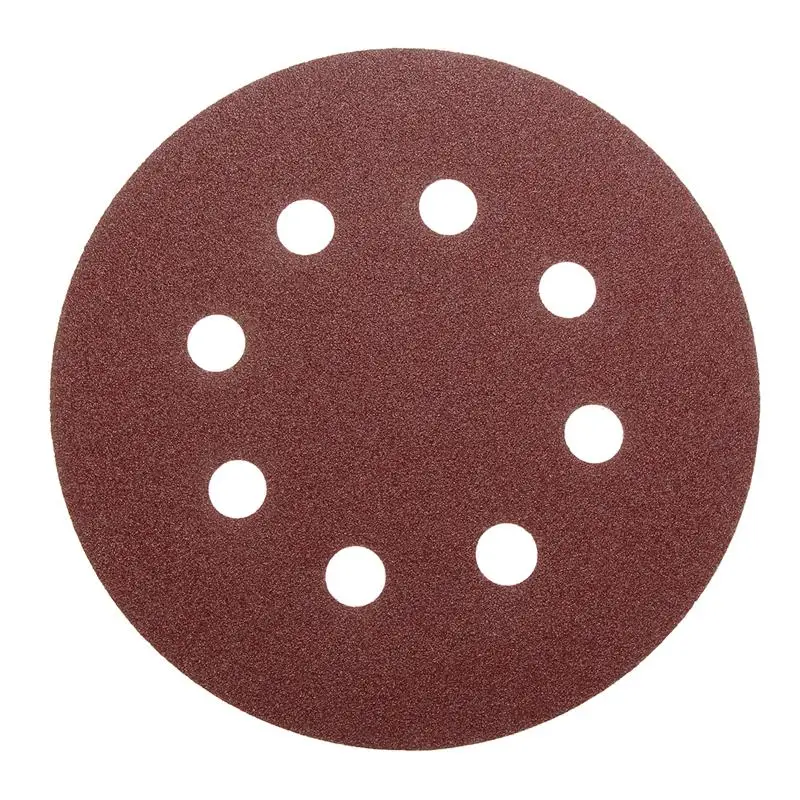 10 шт. 125 мм круглый наждачная бумага восемь отверстий диск песок листы Грит крюк и петля шлифовальный диск польский
