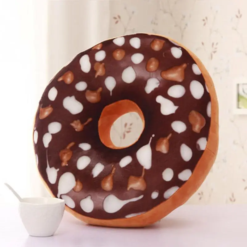 3D Cute Donuts Pillow Chocolate Donuts Plush Macaron Food Cushion